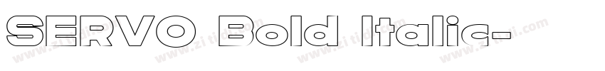 SERVO Bold Italic字体转换